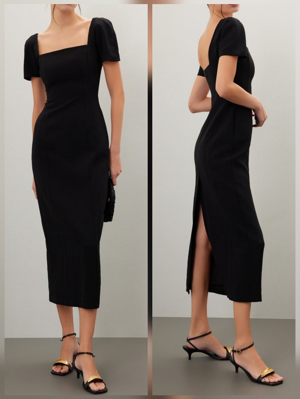 A.L.C. Elvie Dress A-line Short Sleeves Square Neck Size 4